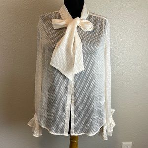 Banana Republic blouse, size xs, sheer pearl
